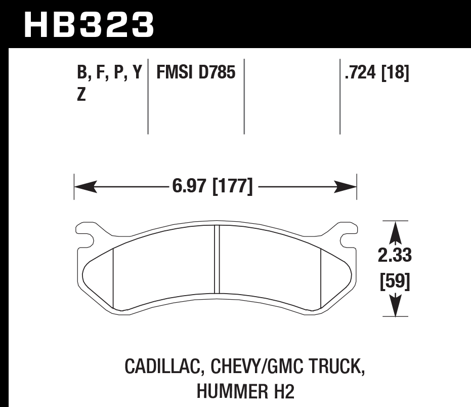 Pastilla de Freno Aval/Tah/Van/Chey 99-06 Del/ H2 03A T.F1