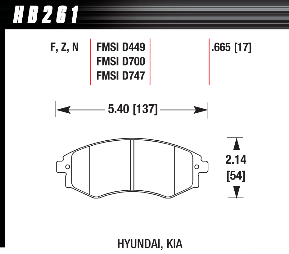 Pastilla de Freno Elantra / Sonata / Optima 01-03 Del. PC